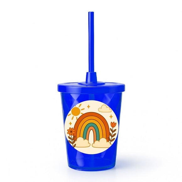 Copo Twister Personalizado 300ml Arco-íris Boho