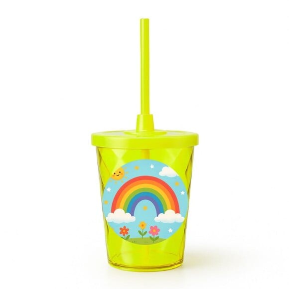 Copo Twister Personalizado 300ml Arco-íris