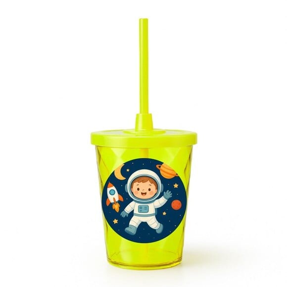 Copo Twister Personalizado 300ml Astronauta
