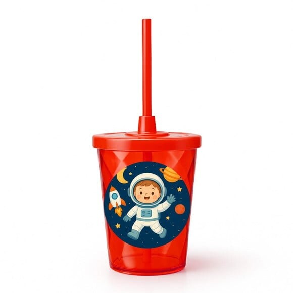 Copo Twister Personalizado 300ml Astronauta