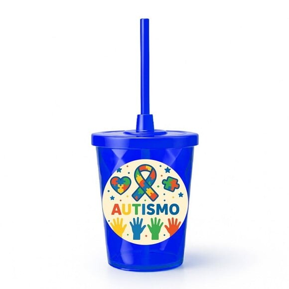 Copo Twister Personalizado 300ml Autismo