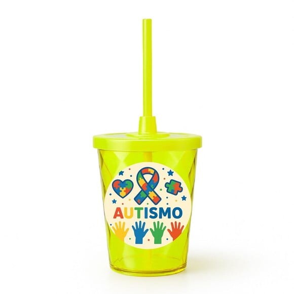 Copo Twister Personalizado 300ml Autismo