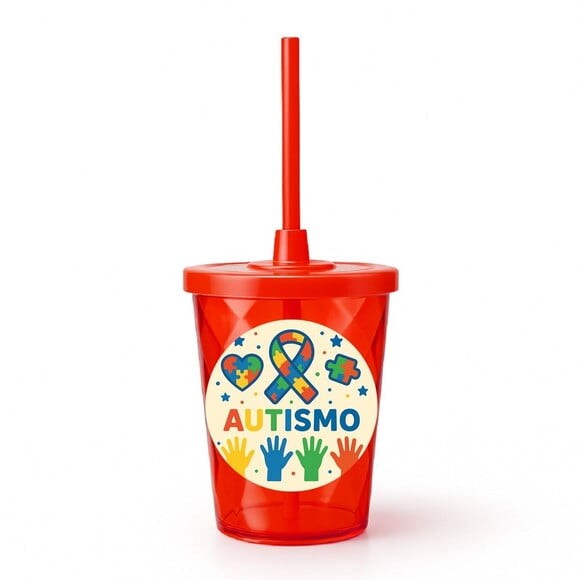 Copo Twister Personalizado 300ml Autismo