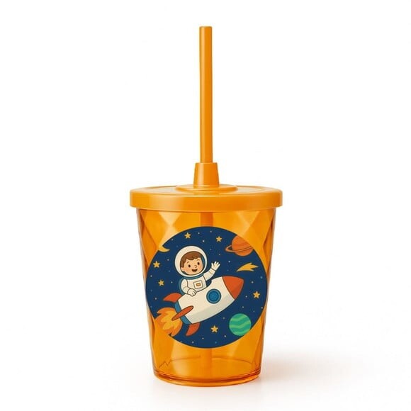 Copo Twister Personalizado 300ml Aventura Espacial