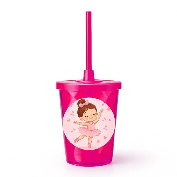 Copo Twister Personalizado 300ml Bailarina