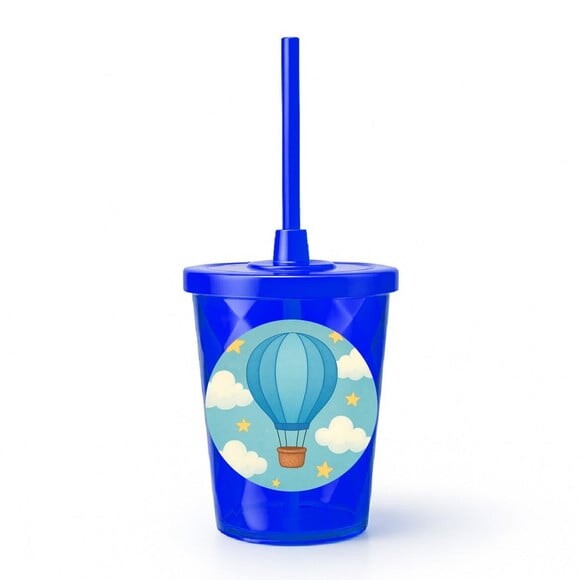 Copo Twister Personalizado 300ml Balão de Ar Azul