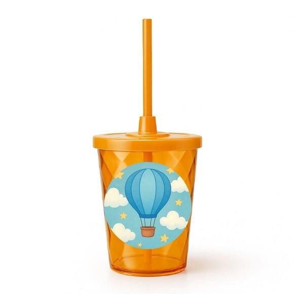 Copo Twister Personalizado 300ml Balão de Ar Azul