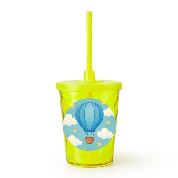 Copo Twister Personalizado 300ml Balão de Ar Azul