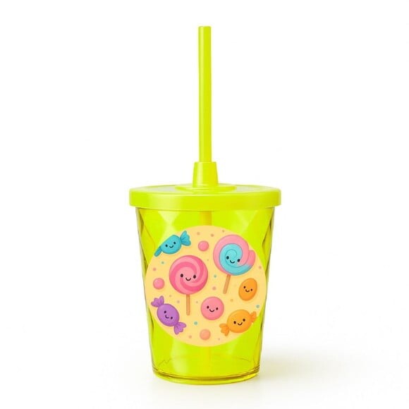 Copo Twister Personalizado 300ml Balas e Pirulitos