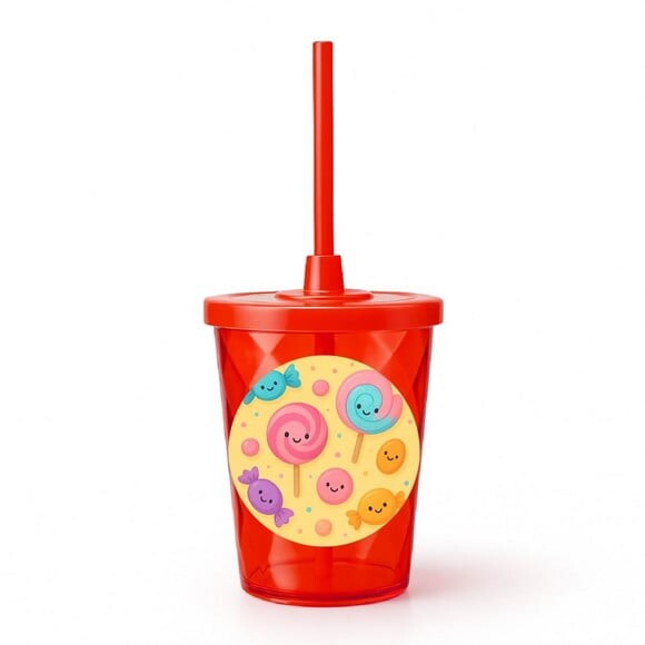 Copo Twister Personalizado 300ml Balas e Pirulitos