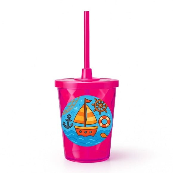 Copo Twister Personalizado 300ml Barquinho