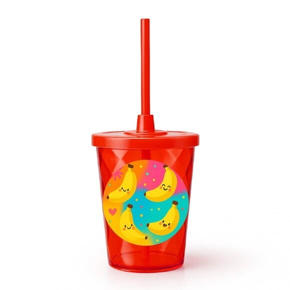 Copo Twister Personalizado 300ml Bananas Divertidas