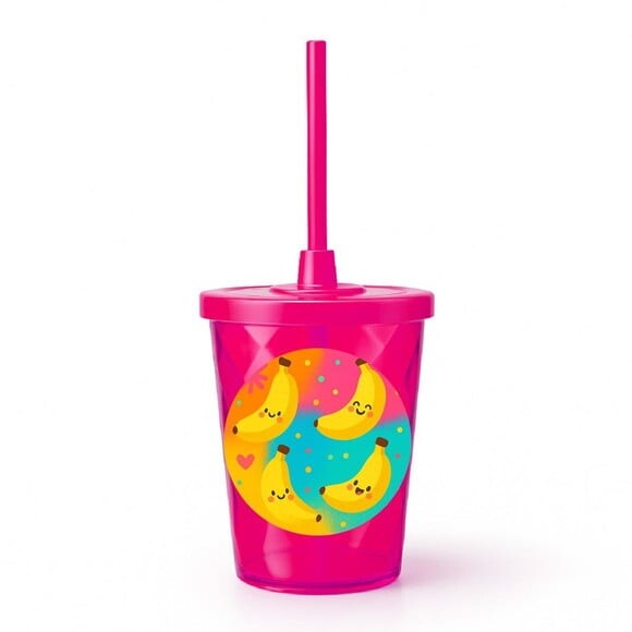 Copo Twister Personalizado 300ml Bananas Divertidas