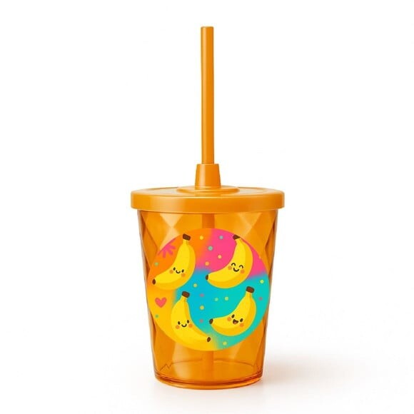 Copo Twister Personalizado 300ml Bananas Divertidas