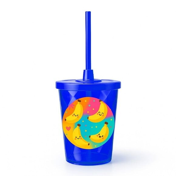 Copo Twister Personalizado 300ml Bananas Divertidas