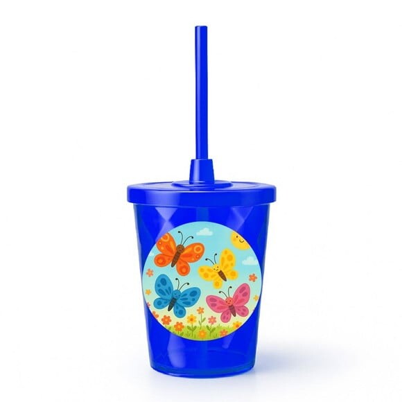 Copo Twister Personalizado 300ml Borboletas