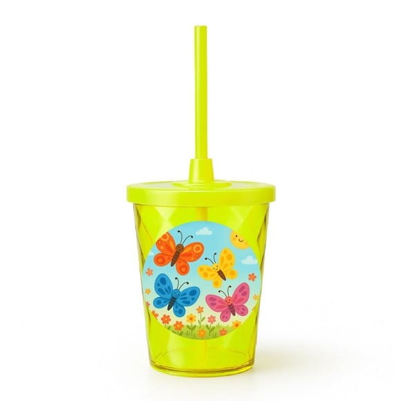 Copo Twister Personalizado 300ml Borboletas