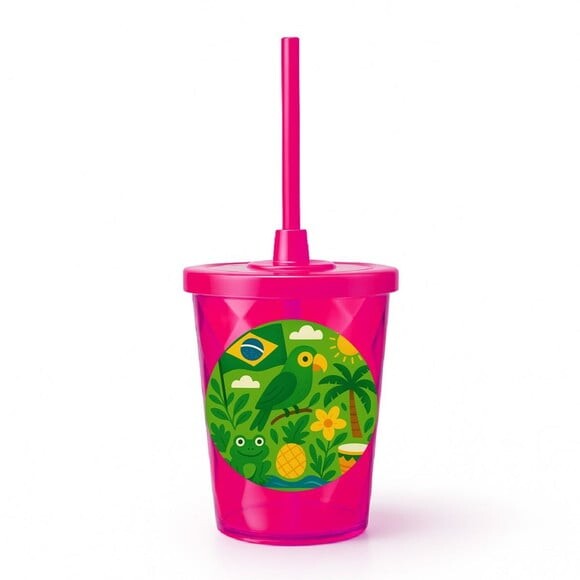 Copo Twister Personalizado 300ml Brasil Verde Amarelo