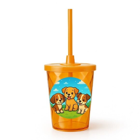 Copo Twister Personalizado 300ml Cachorrinhos