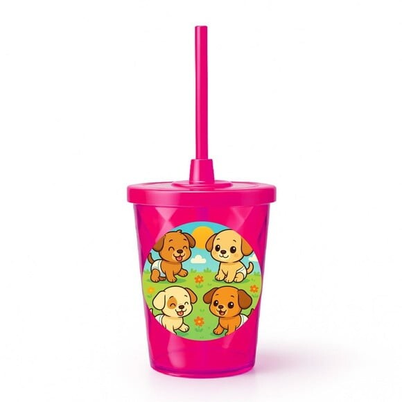 Copo Twister Personalizado 300ml Cachorrinhos Baby