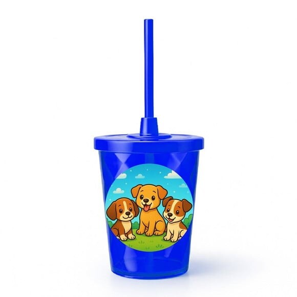 Copo Twister Personalizado 300ml Cachorrinhos