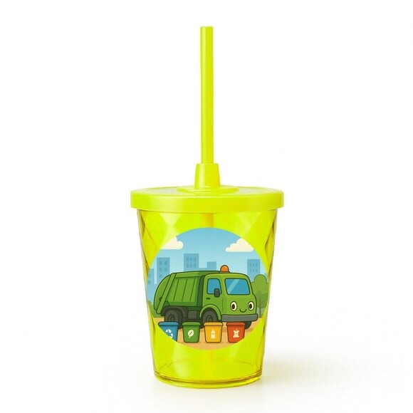 Copo Twister Personalizado 300ml Caminhão de Lixo