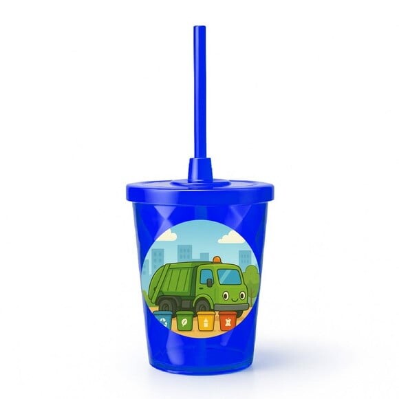 Copo Twister Personalizado 300ml Caminhão de Lixo