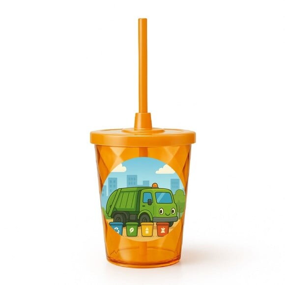 Copo Twister Personalizado 300ml Caminhão de Lixo