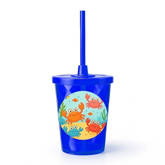 Copo Twister Personalizado 300ml Caranguejinhos