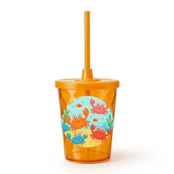 Copo Twister Personalizado 300ml Caranguejinhos