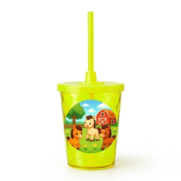 Copo Twister Personalizado 300ml Cavalinhos
