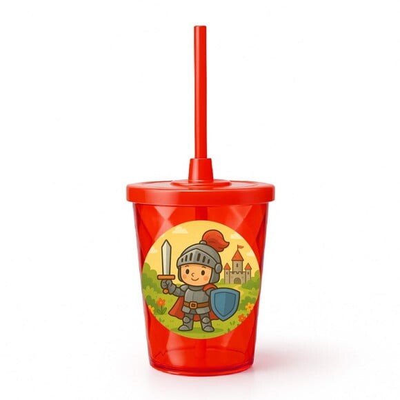 Copo Twister Personalizado 300ml Cavaleiro Medieval