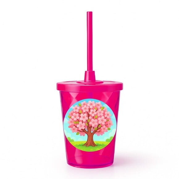 Copo Twister Personalizado 300ml Cerejeira