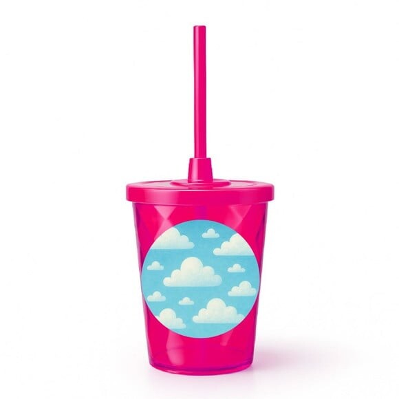 Copo Twister Personalizado 300ml Céu Azul