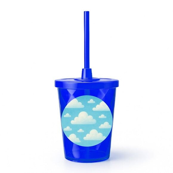 Copo Twister Personalizado 300ml Céu Azul