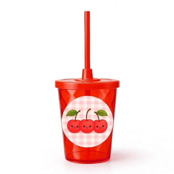 Copo Twister Personalizado 300ml Cerejinha