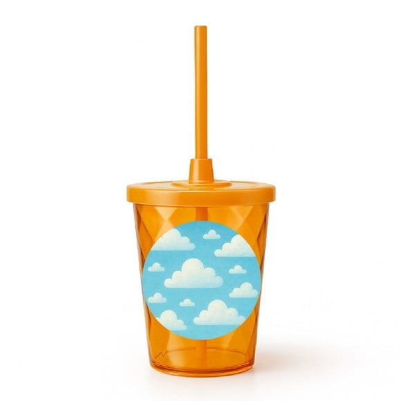 Copo Twister Personalizado 300ml Céu Azul
