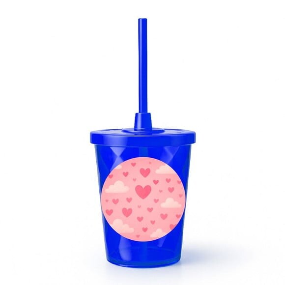 Copo Twister Personalizado 300ml Céu Rosa