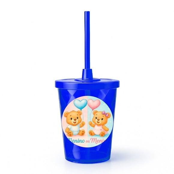 Copo Twister Personalizado 300ml Chá de Revelação