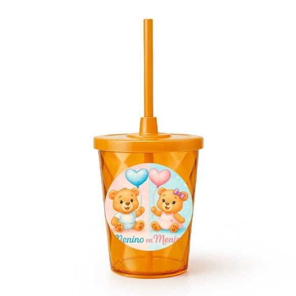 Copo Twister Personalizado 300ml Chá de Revelação