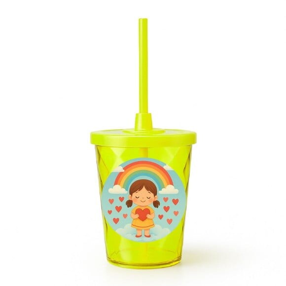 Copo Twister Personalizado 300ml Chuva de Amor