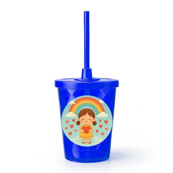Copo Twister Personalizado 300ml Chuva de Amor