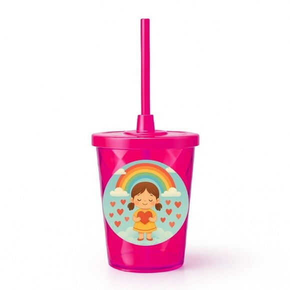 Copo Twister Personalizado 300ml Chuva de Amor