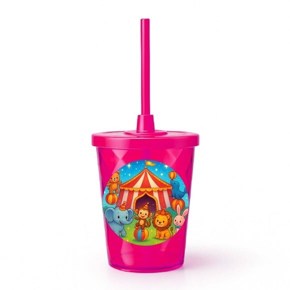 Copo Twister Personalizado 300ml Circo Encantado