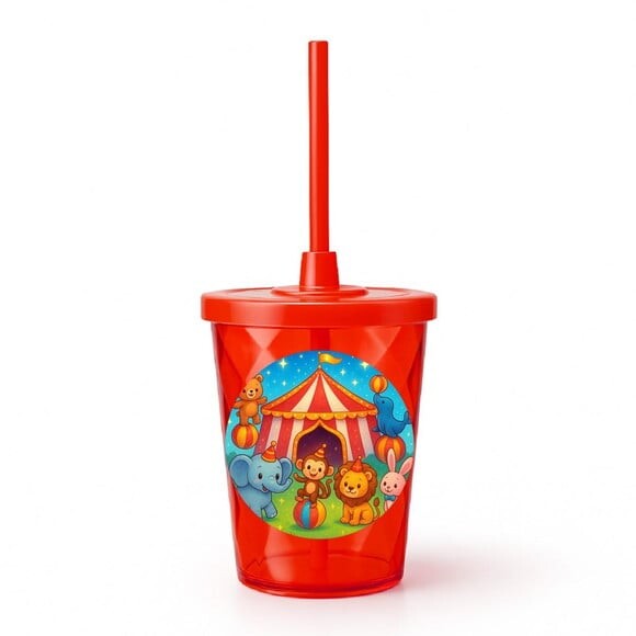 Copo Twister Personalizado 300ml Circo Encantado