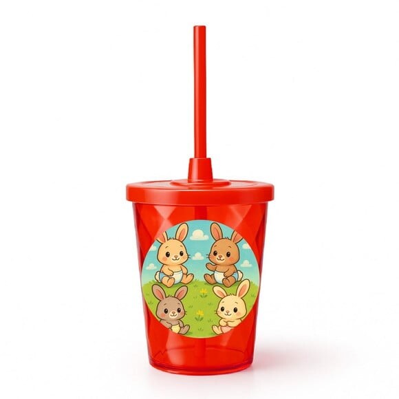 Copo Twister Personalizado 300ml Coelhinhos Baby