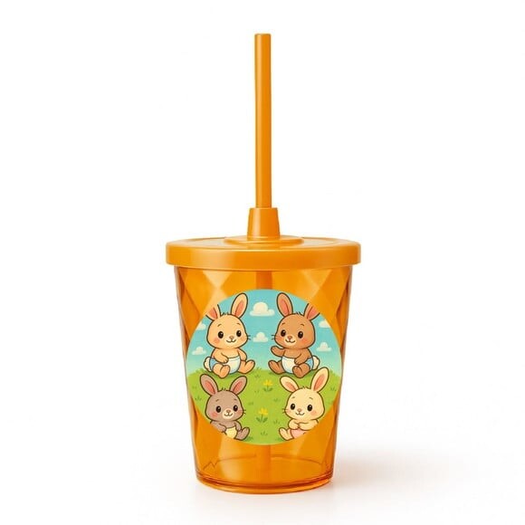 Copo Twister Personalizado 300ml Coelhinhos Baby