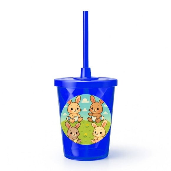 Copo Twister Personalizado 300ml Coelhinhos Baby