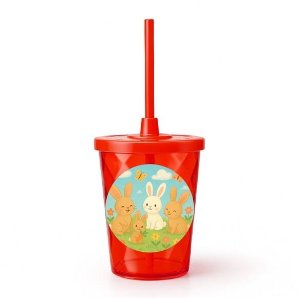 Copo Twister Personalizado 300ml Coelhinhos