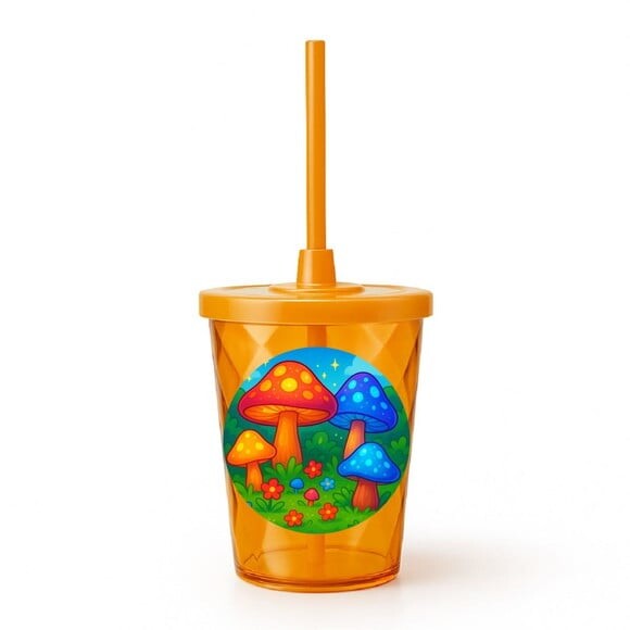 Copo Twister Personalizado 300ml Cogumelos Mágicos